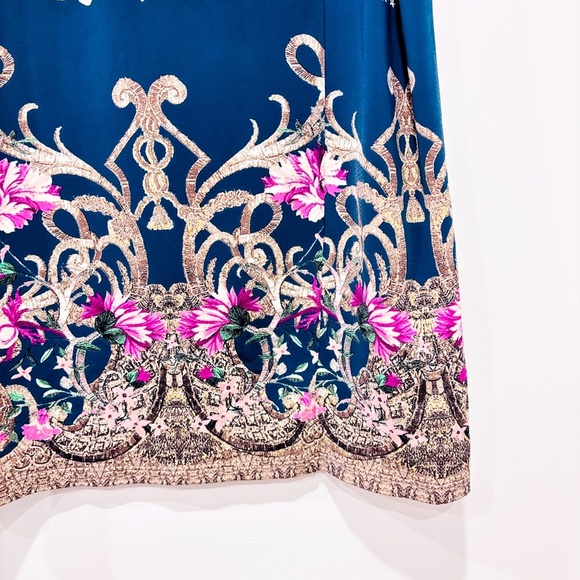 ROBERTO CAVALLI Green and pink floral dress - Picture 4 of 10